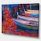 Designart - Wooden Sailboat Over Ocean - Nautical Painting Print on Wrapped Canvas